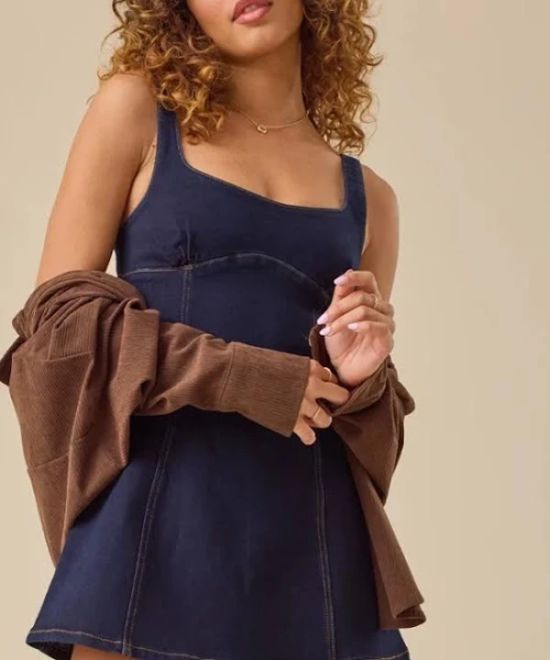 Altar'd State Leena Denim Mini Dress