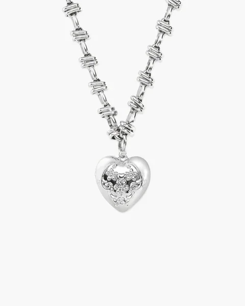 Secret Keeps Openable Heart Necklace in Silver