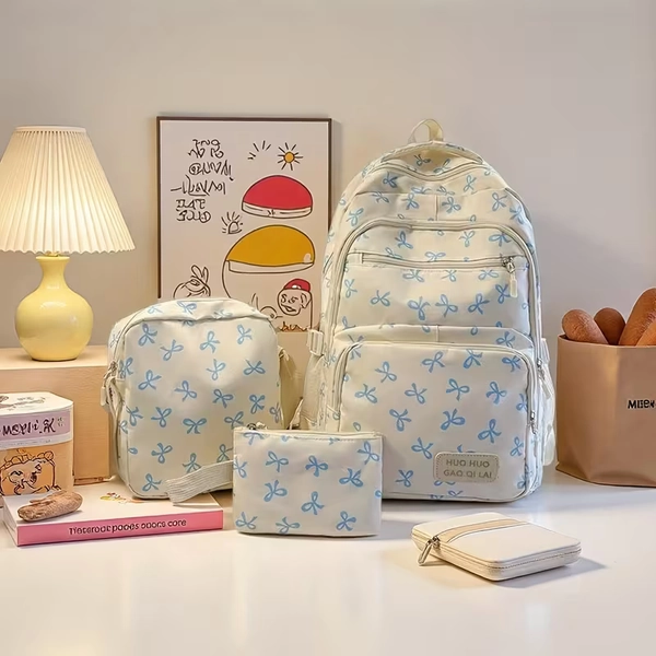 polyester lightweight student backpack three piece set - Temu