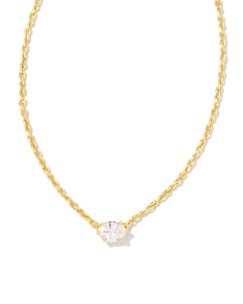 Cailin Gold Pendant Necklace in Burgundy Crystal
