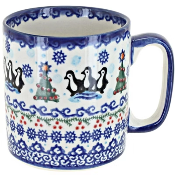 Blue Rose Polish Pottery Arctic Holidays Coffee Mug