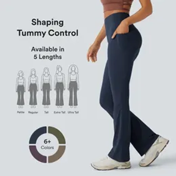Halara UltraSculpt High Waisted Tummy Control Pocket Shaping Yoga Bootcut Leggings   #TikTokShopHolidayHaul