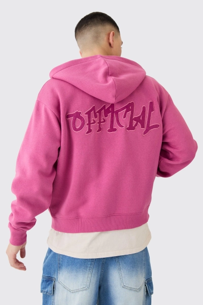 Official Graffiti Boxy Fit Zip Through Hoodie