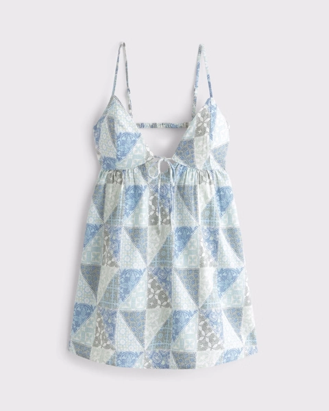 Bra-Free Tie-Front Linen-Blend Skort
