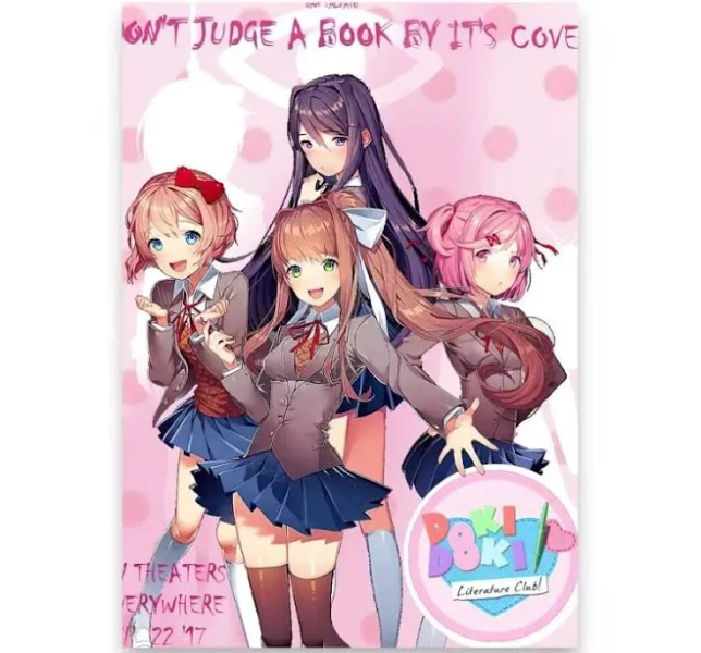 Game D-Doki D-Doki Literatuare Club Poster Modern Minimalist Wall Art Prints for Bedroom Living Room