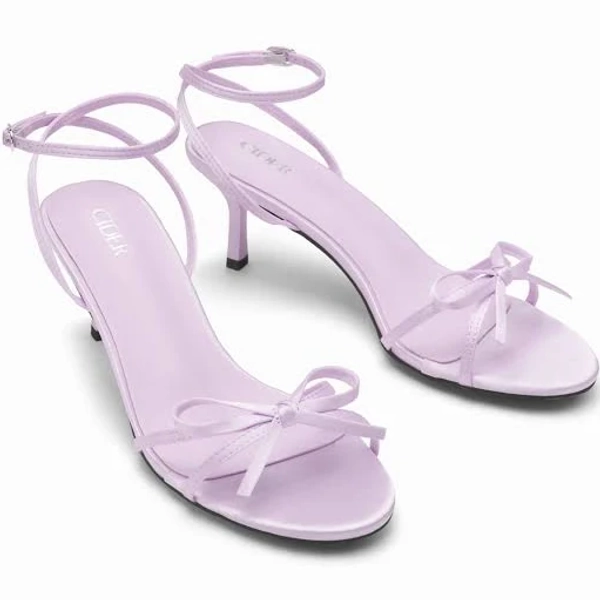 CIDER Women's Bowknot Kitten Heels Sandals