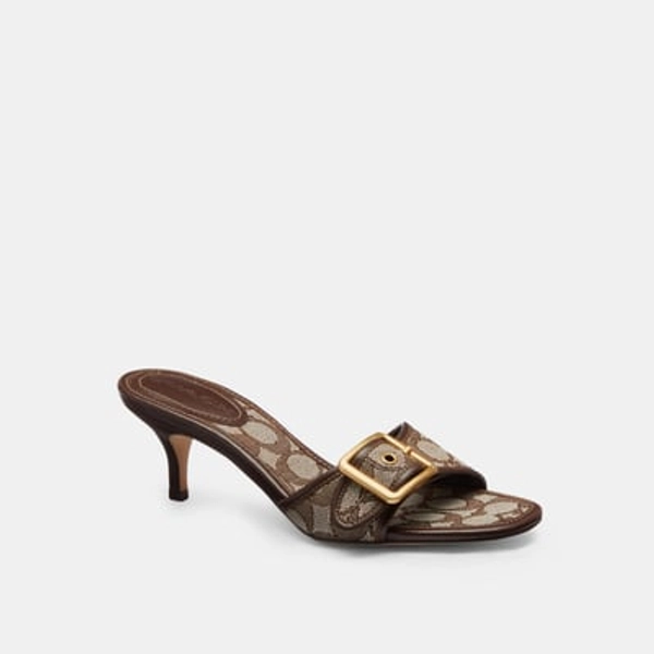Coach Margot Sandal In Signature Jacquard