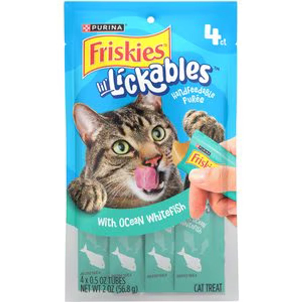 Friskies lil' Lickables Ocean Whitefish Lickable Cat Treats, 2-oz pouch, 4 count