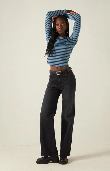 Jamie Striped Long Sleeve Crew Neck Top