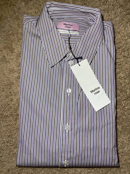 New SS22 Martine Rose Wrap Shirt Striped 2022 Logo Classic