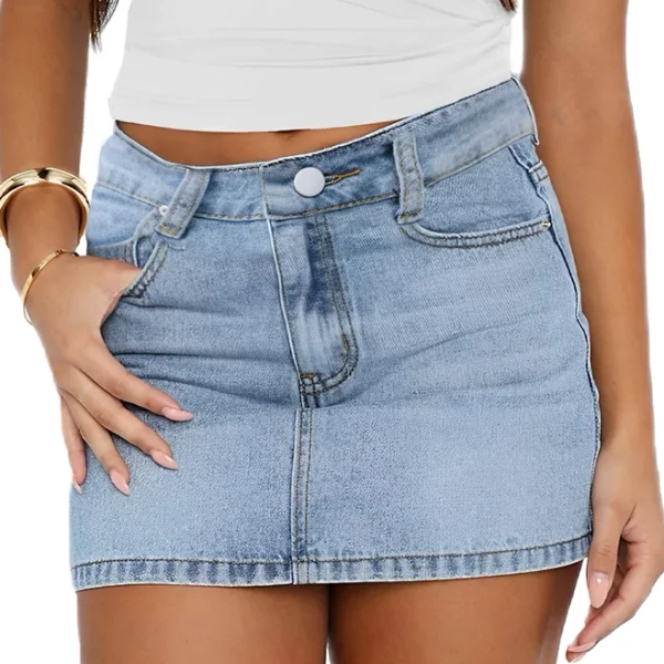DEICAEVO Women's Casual Mini Jean Skirt