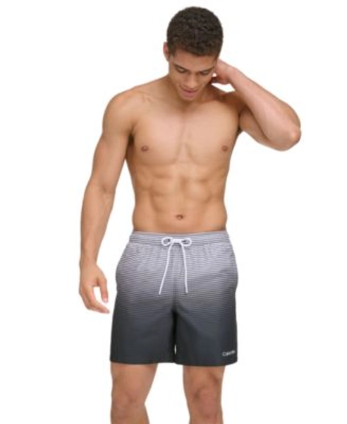 Men's Gradient Striped 7" Volley Swim Trunks