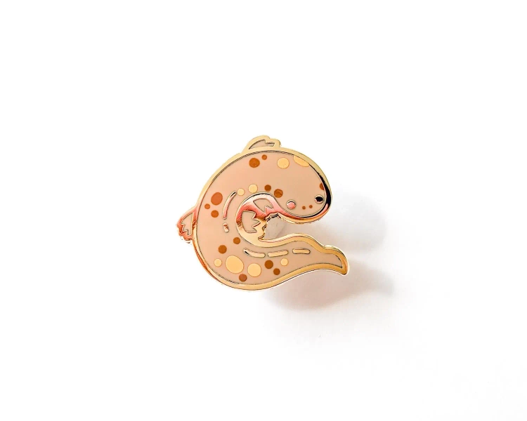 Hellbender - Mini Amphibian Enamel Pins
