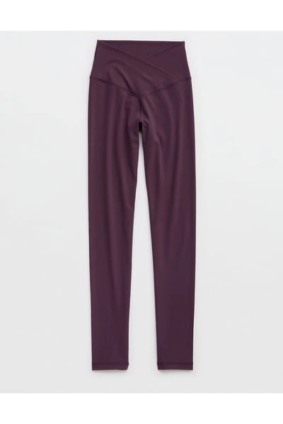 OFFLINE By Aerie Real Me High Waisted Crossover Legging Women's Cool Berry L