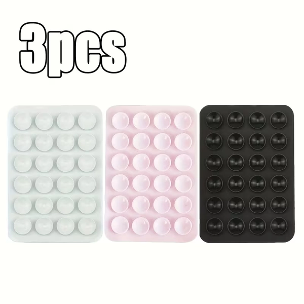 3 pack square silicone suction cup multifunctional mobile - Temu