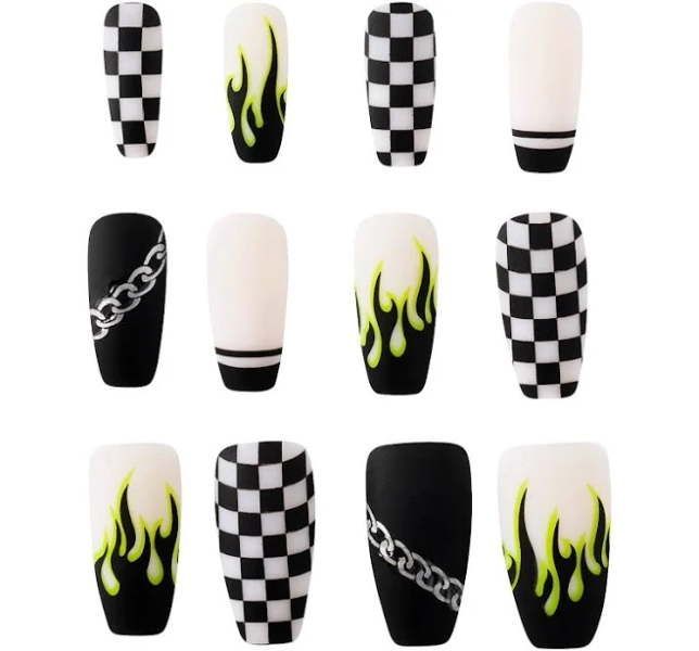 Spirit Halloween Punk Rock Press-On Nails