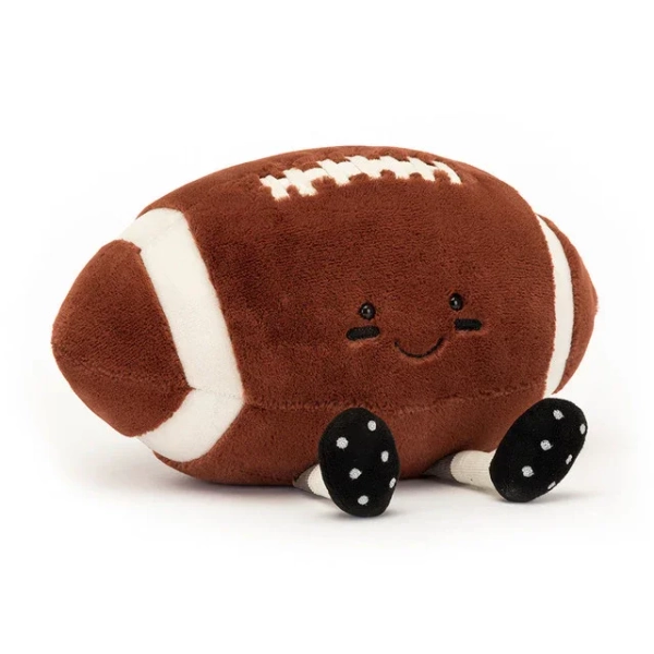 Jellycat Amuseables Sports American Football Soft Stuffed Plush 18cm 7.08inches