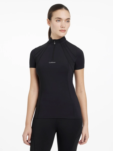 Mia Mesh Short Sleeve Base Layer Black