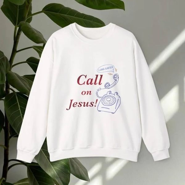 Call On Jesus Cozy Christian Crewneck Sweatshirt