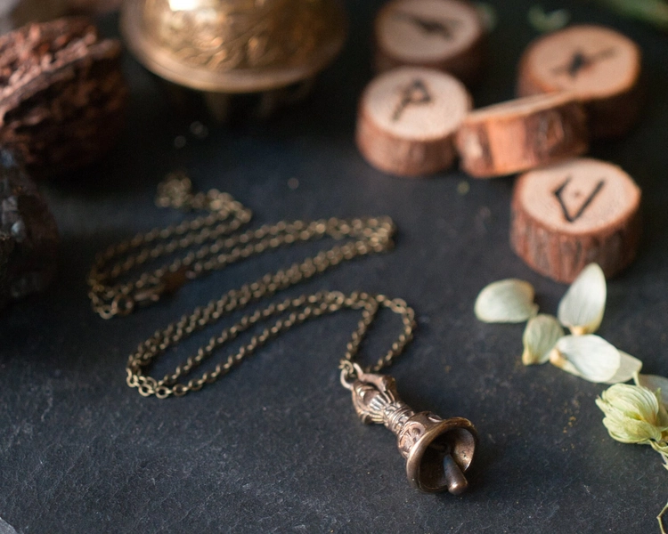 Witch bell necklace
