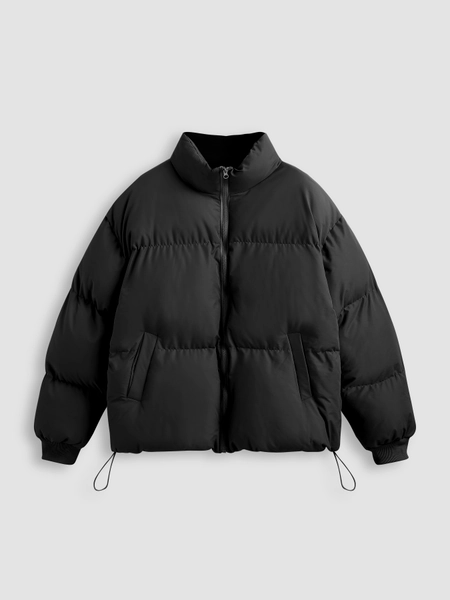 Zip Front Collared Puffer Jacket