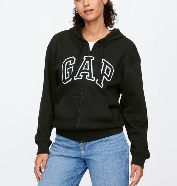 Gap Women's Relaxed Gap Logo Zip Hoodie