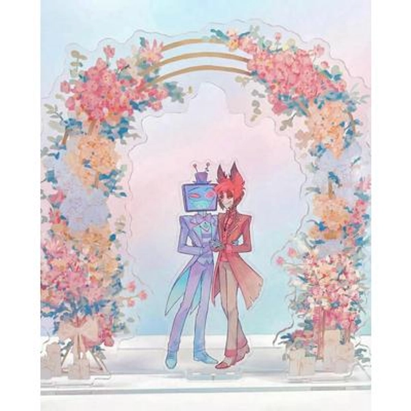 Romantic Hotel Vox Ala Wedding Acrylic Standee, TV Demon Fanart, Radio Demon Desk Decor