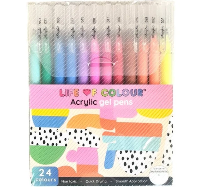 Acrylic Gel Pens (Set of 24)