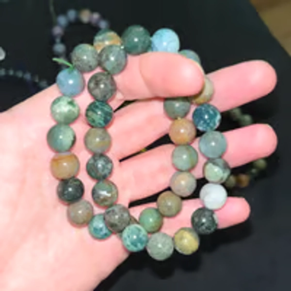 Ocean jasper / moss agate crystal bracelets