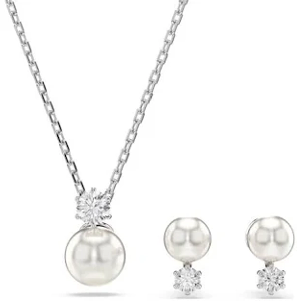 Women's Swarovski Matrix set Crystal pearl