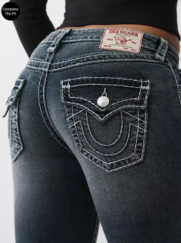

BECCA MID RISE SUPER T BOOTCUT JEAN - DARK WASH | True Religion

