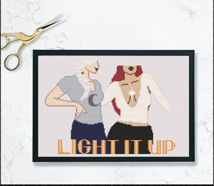 Light it up quote cross stitch Pattern. fantasy book pdf download.