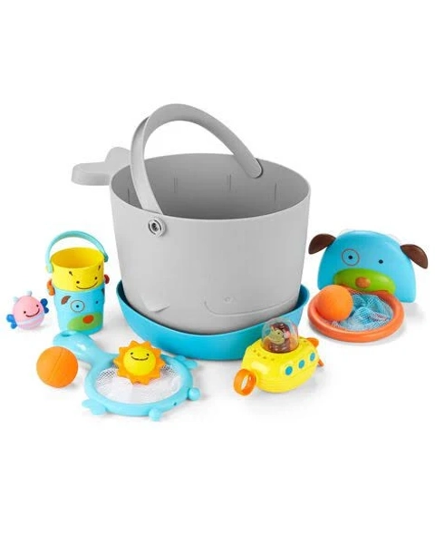 Skip Hop Moby Fun Filled Bath Toy Bucket Gift Set