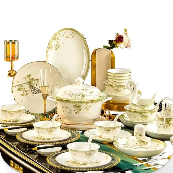 Wholesale elegant European dinnerware et dinnerware ets for wedding ceramic dinnerware et portable dinnerware et reusable dinnerware et dinnerware et