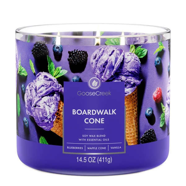 Goose Creek 3-Wick Boardwalk Cone Scented Jar Candle, 14.5oz.