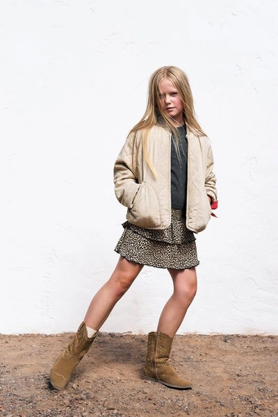 ANIMAL PRINT TEXTURED SKORT