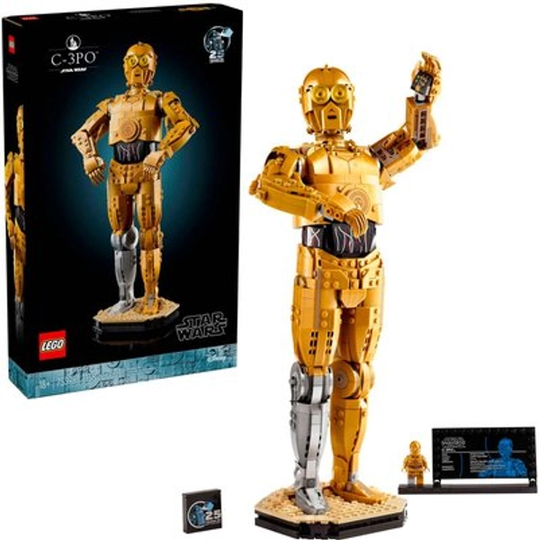 LEGO - Star Wars C-3PO Buildable Droid Figure for Build and Display 75398 - Multi