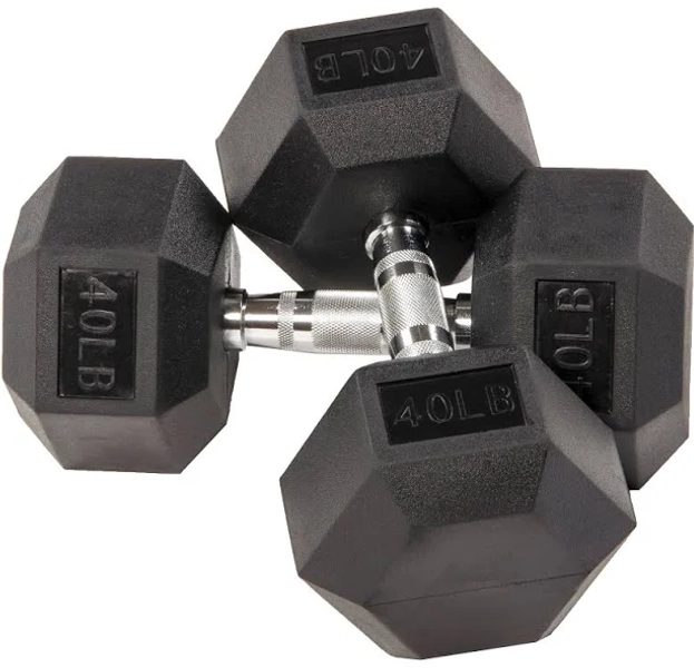 Balancefrom Rubber Encased Hex Dumbbell