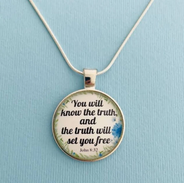 John 8:32 Bible Verse Necklace