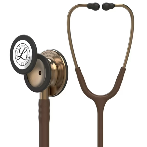 3M Littmann Classic III 27" Monitoring Stethoscope, Copper-Finish Chestpiece, Chocolate Tube, 5809