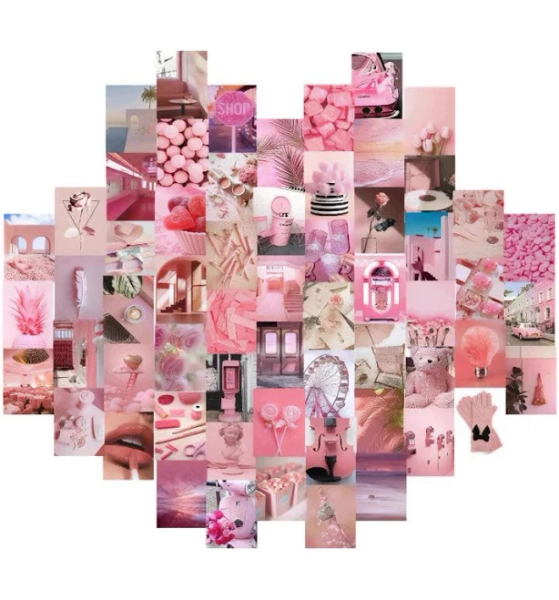 Aesthetic Pink Collage Walls