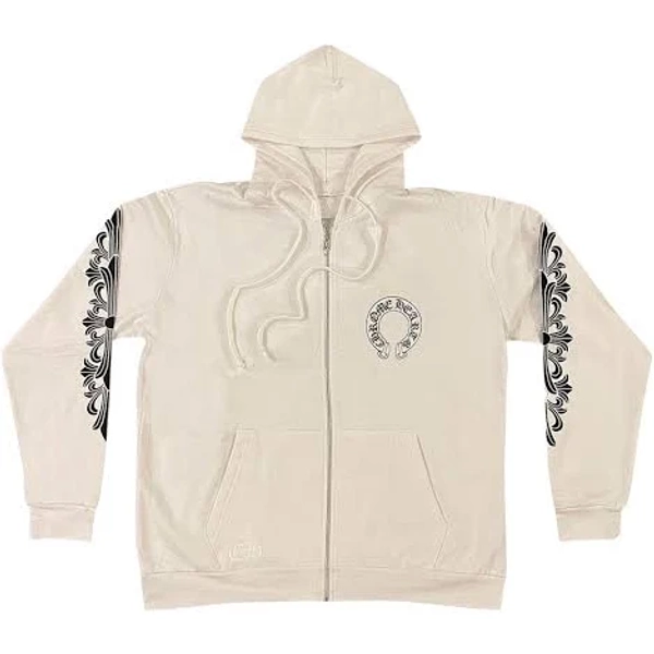 Chrome Hearts Horseshoe Logo Zip Up Hoodie