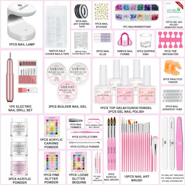 Saviland Women's Acrylic Nail Kit