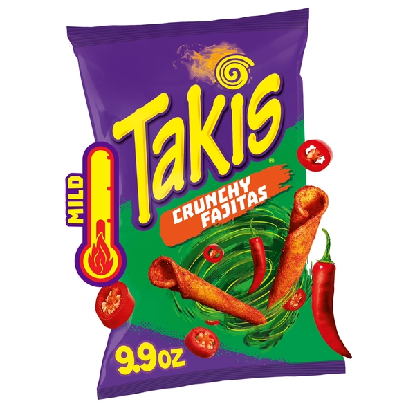 Takis Crunchy Fajitas 9.9 oz Sharing Size Bag, Fajita Rolled Tortilla Chips