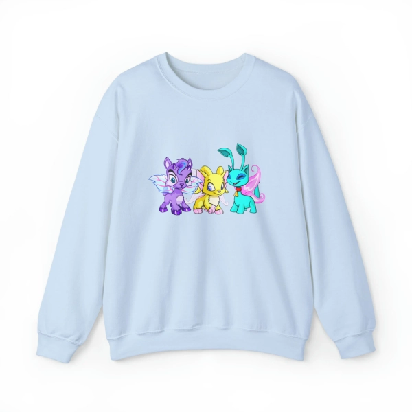 Faerie Paintbrush Neopets Faerieland Acara, Aisha, and Ixi Crewneck Sweatshirt - Etsy