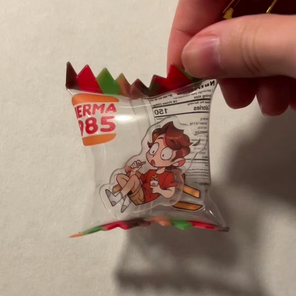 Jerma Onion Ring Snackbag Shaker Keychains