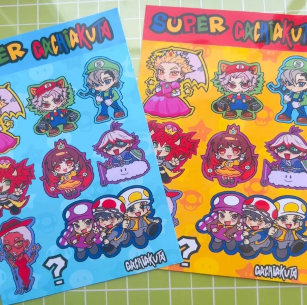 Yellow Super Gachi Sticker Sheet: Glossy Vinyl Waterproof Decals - Etsy