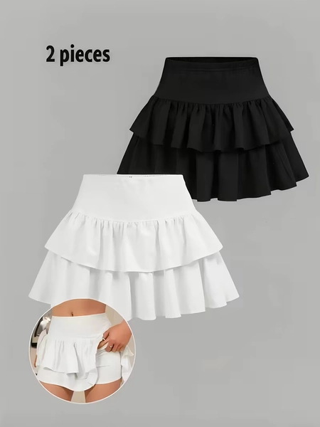 2pcs girls spring summer autumn short skirt pants set - Temu