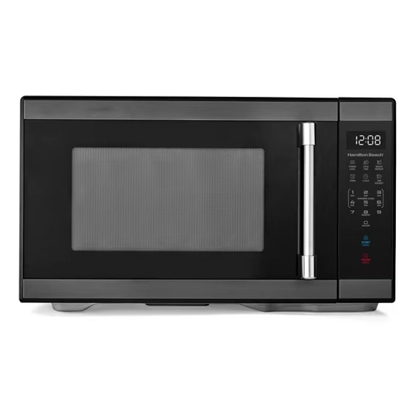 Hamilton Beach 1.1 cu ft Countertop Microwave Oven in Black Stainless Steel