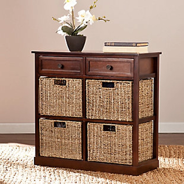 Southern Enterprises Furniture Kenton 4-Basket Storage Chest